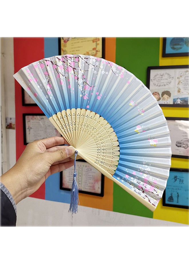 Ancient Folding Bamboo Fan Chinese Style Foldable Fan Student Gift Fan - Image 1