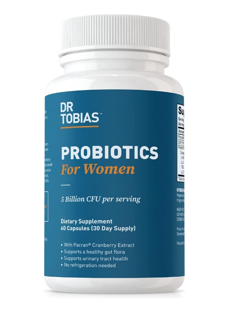 Dr. Tobias Probiotics for Women, 5 Billion CFU Per Serving, 60 Capsules, 30 Day Supply - Image 1