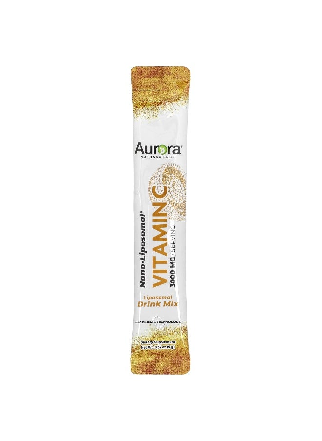 Aurora Nutrascience - Aurora Nutrascience, Nano-Liposomal® Vitamin C, 3,000 mg, 30 Packets, 0.32 oz (9 g) Each - Image 1