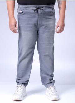 HARDSODA Men Plus Size Slim Fit Solid Mid-Rise Stretchable Denim Joggers  - Image 1