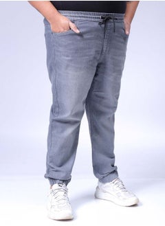 HARDSODA Men Plus Size Slim Fit Solid Mid-Rise Stretchable Denim Joggers  - Image 4