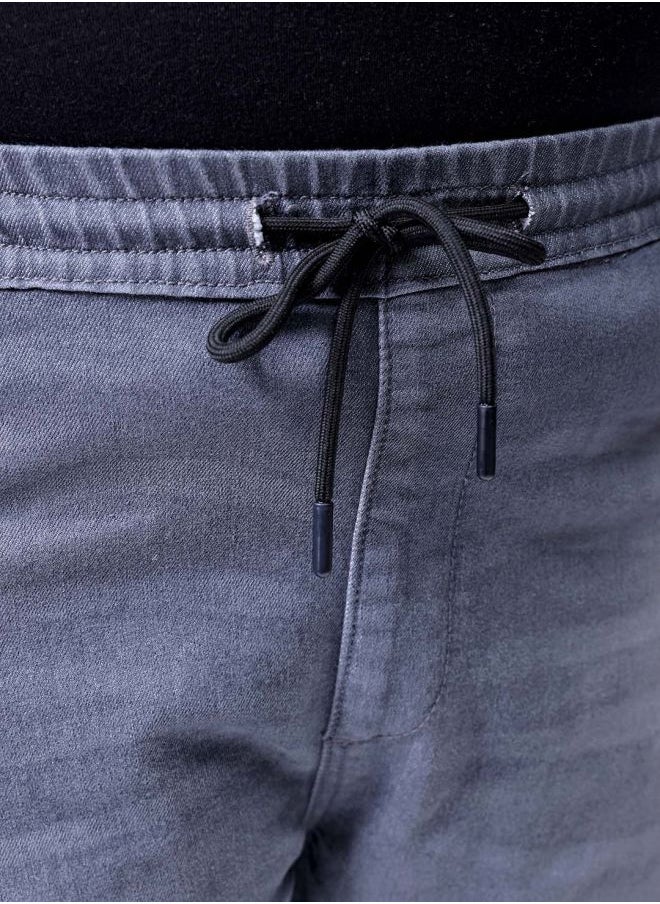 HARDSODA Men Plus Size Slim Fit Solid Mid-Rise Stretchable Denim Joggers  - Image 5