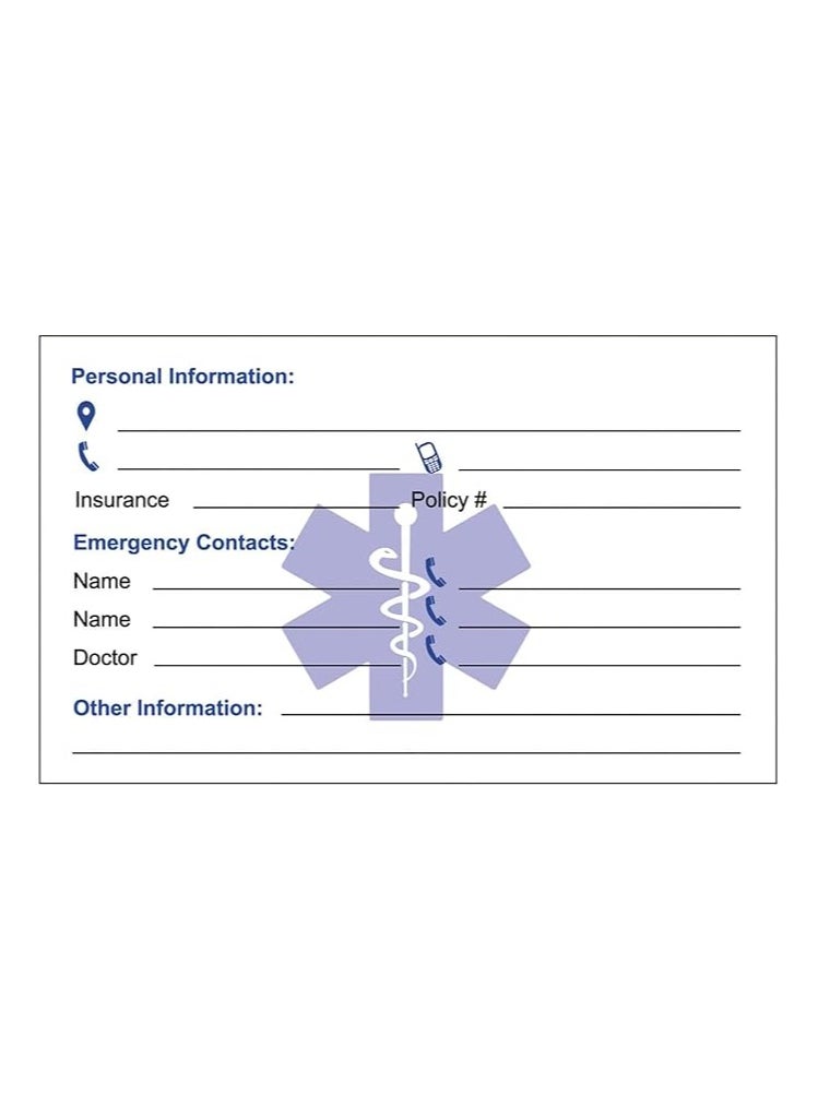 PRINTSHOP4ME Emergency Medical Information Card 350 GSM-Easily Accessible Medical Info For Emergencies-Double-Sided Design,Clear Sections For Medications,Allergies And Personal Info  - Image 4