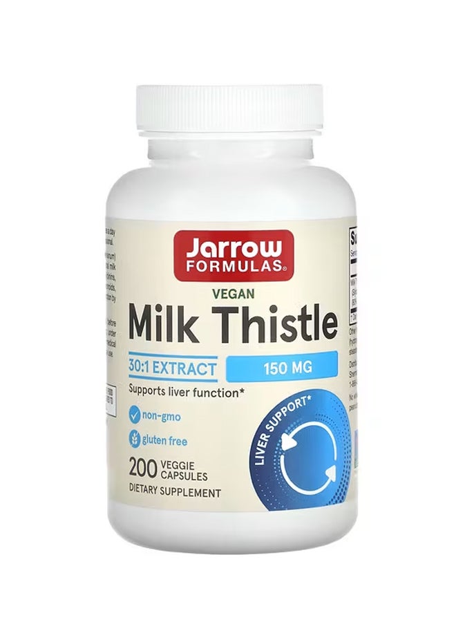 jarrow formulas Vegan Milk Thistle 150 mg 200 Veggie Capsules