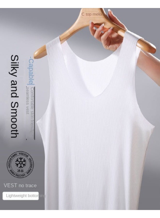 Top melon ultra-thin Seamless Versatile Men's Undershirt Sleeveless T-shirt Men's Tank Top - Image 1