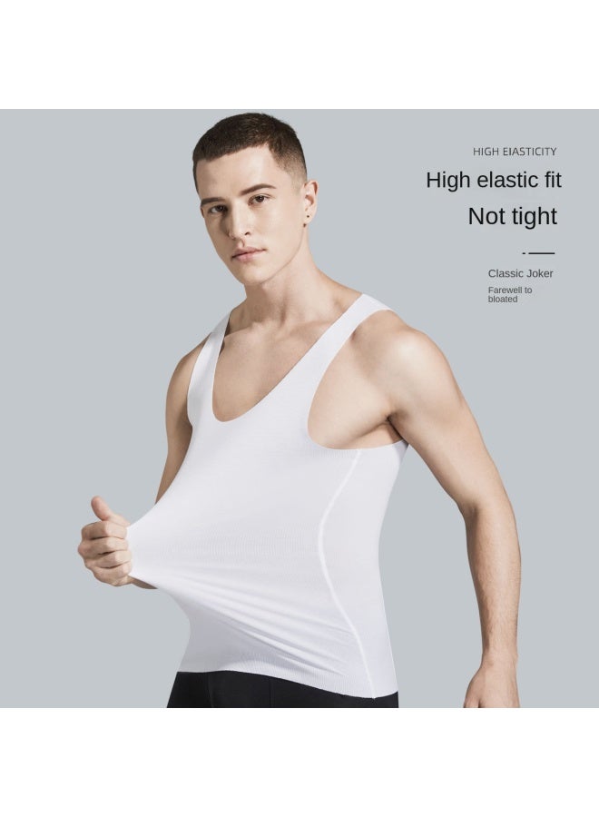 Top melon ultra-thin Seamless Versatile Men's Undershirt Sleeveless T-shirt Men's Tank Top - Image 4