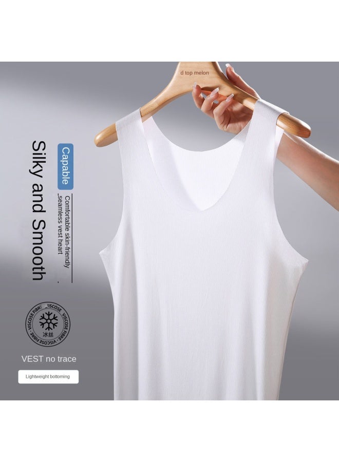 Top melon ultra-thin Seamless Versatile Men's Undershirt Sleeveless T-shirt Men's Tank Top - Image 2