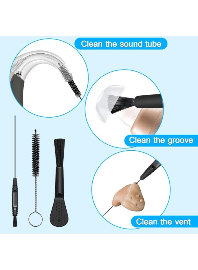 8 PCS Hearing Aid Cleaning Kit With Tools Brushes Wire Amplifier Cleaner Accessories and Case - Image 3