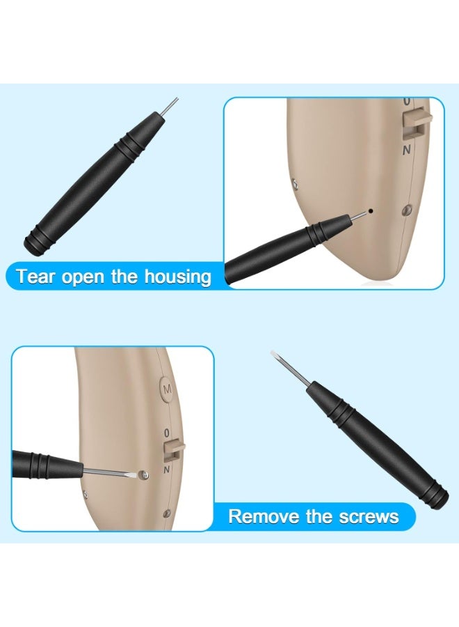 8 PCS Hearing Aid Cleaning Kit With Tools Brushes Wire Amplifier Cleaner Accessories and Case - Image 5