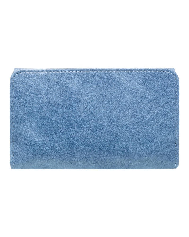 Roxy Womens Crazy Diamond Wallet | Trifold | Card Slots | ID Window | Credit Card Holder | Grapemist - Image 4