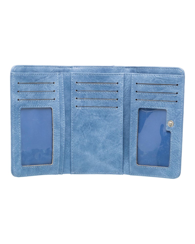 Roxy Womens Crazy Diamond Wallet | Trifold | Card Slots | ID Window | Credit Card Holder | Grapemist - Image 2