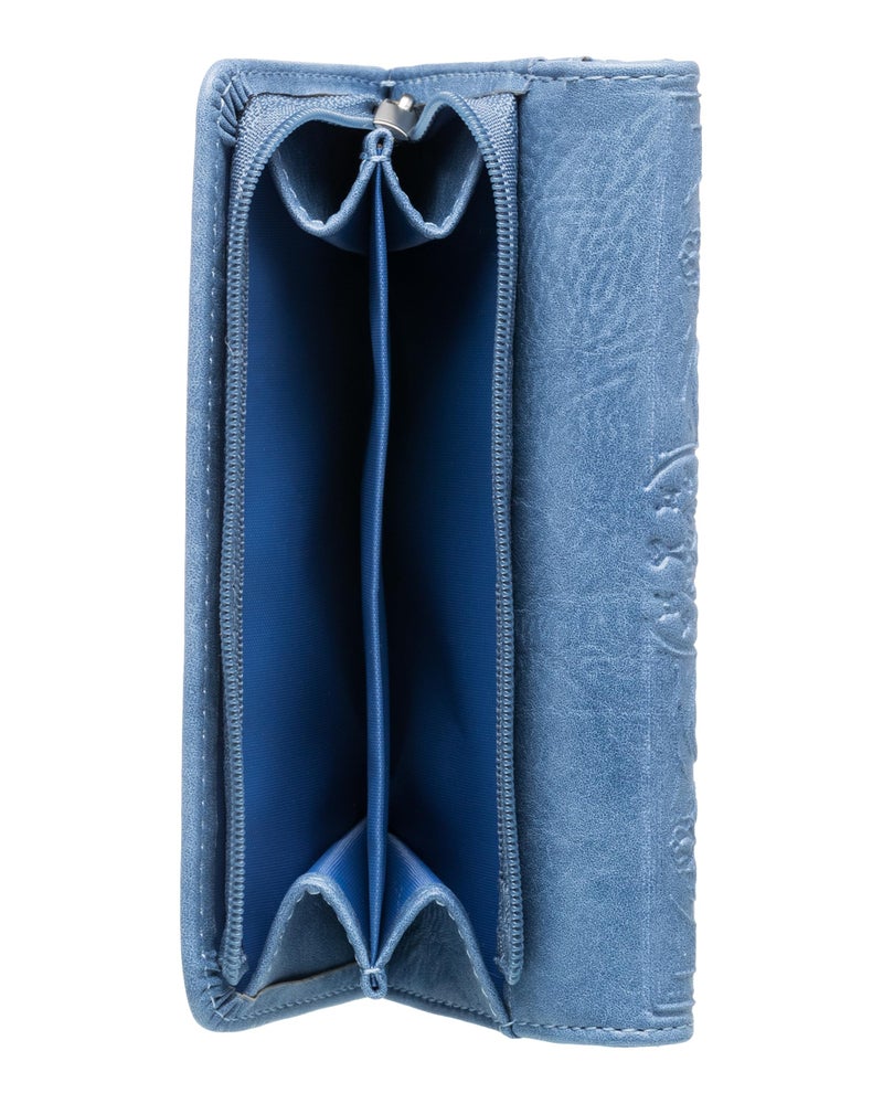 Roxy Womens Crazy Diamond Wallet | Trifold | Card Slots | ID Window | Credit Card Holder | Grapemist - Image 3