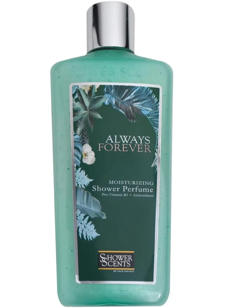 شاور سينتس روائح الاستحمام عطر الاستحمام Always Forever 312 مل - جل استحمام بتركيبة لامعة، عطر ناعم يدوم طويلاً مع تركيبة مرطبة وفيتامين E وبروفيتامين B5 ومضادات الأكسدة