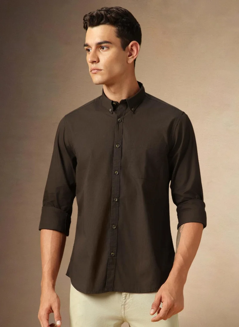 دينيس لينغو Brown Shirt For Men