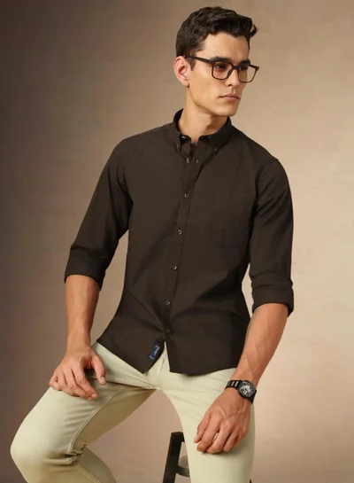 Dennis Lingo Brown Shirt For Men
