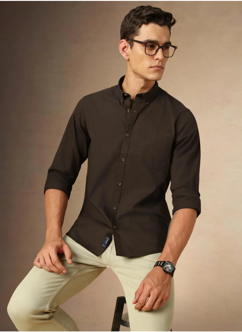 دينيس لينغو Brown Shirt For Men