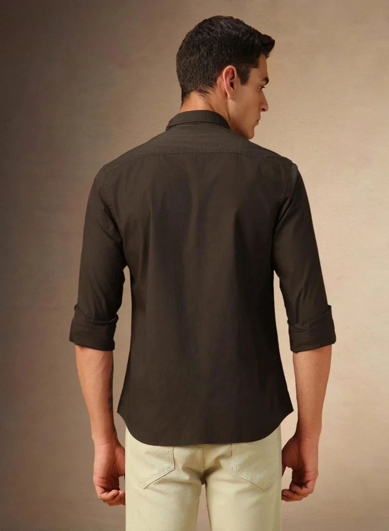 دينيس لينغو Brown Shirt For Men