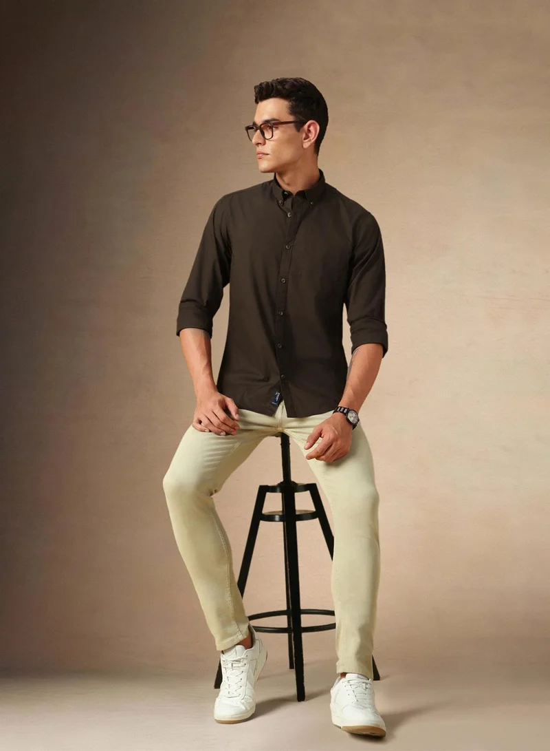 دينيس لينغو Brown Shirt For Men
