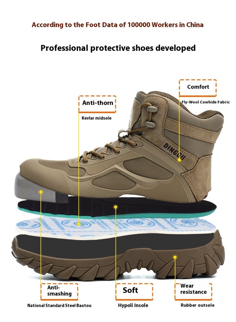 Steel Toe Shoes for Men Lightweight Safety Shoes Comfortable Puncture Proof Slip On Indestructible Work Shoes and Fashion Sneakers. - Image 2
