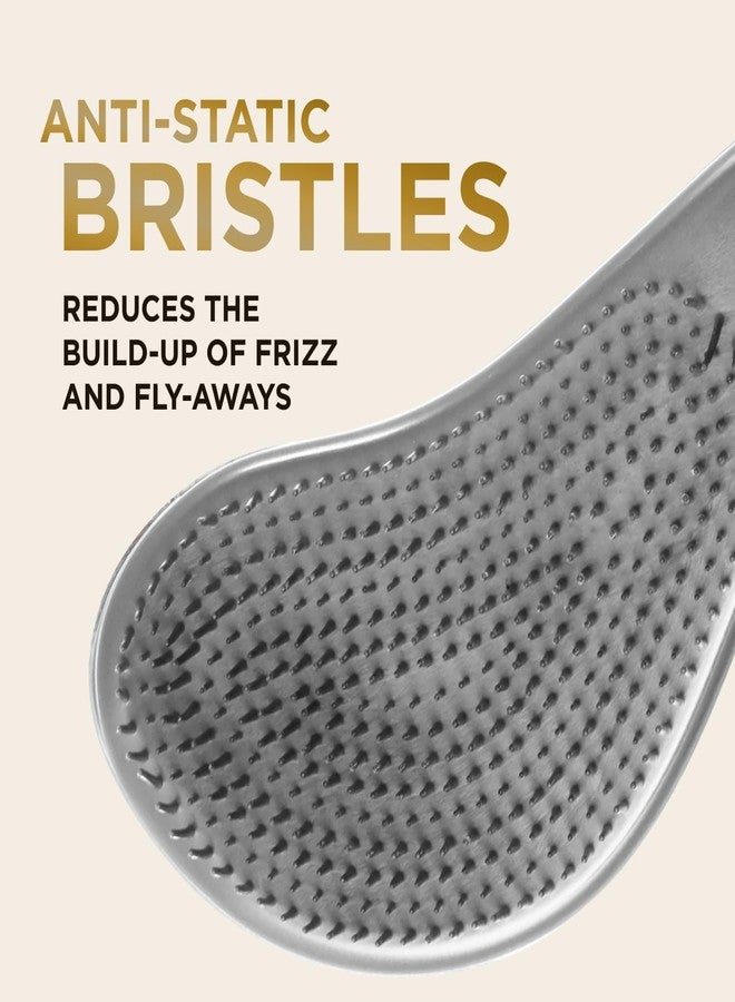 RICH Hair Care Silver Glamour Satin Touch Detangling Brush- Dry and Wet Hair Brush Detangler for All Hair Types - Keeps Hair Smooth, Anti-static, Reduces Frizz for Men, Women & Kids - Image 5