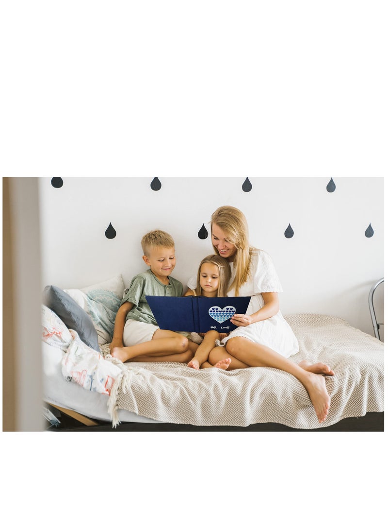 KASTWAVE ألبوم صور الأطفال 4x6 600 صورة، ألبومات صور 4x6، ألبومات صور ذات غلاف قماش 4x6، ألبومات صور سعة كبيرة، ألبوم صور عائلي، ألبوم صور كبير لطيف (600 صورة، قلب أزرق)  - Image 5