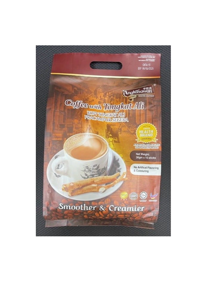 ANGKASAWAN WHITE COFFEE Angkasawan Malaysia White Coffee with Tongkat Ali (15 x 30g) - Image 1