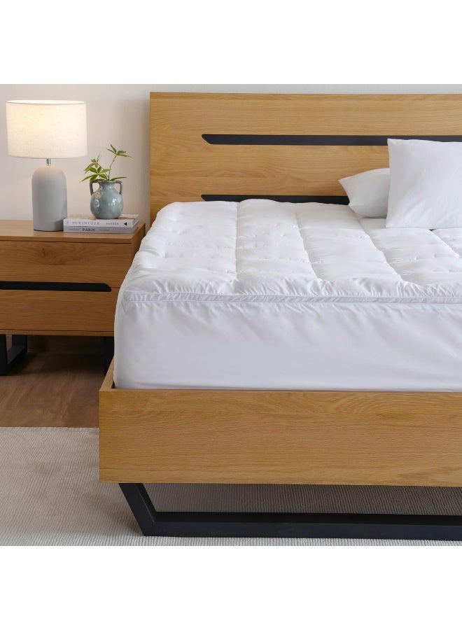 Pan Home وسادة مرتبة مضادة للحساسية مايكرو شيلد 90X200+33 سم - أبيض - Image 1