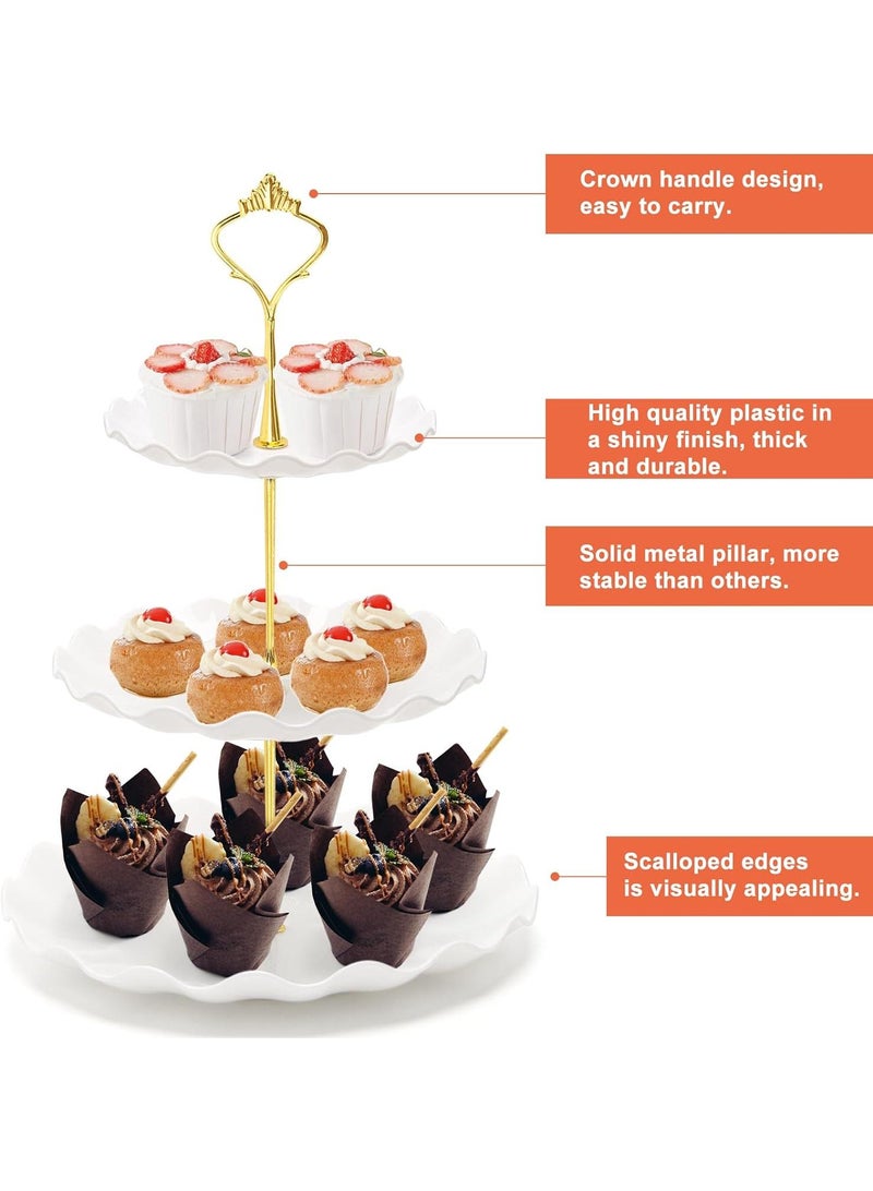 Y&D Three Layer European Style Multi Layer Removable Fruit Dessert Plate - Image 2