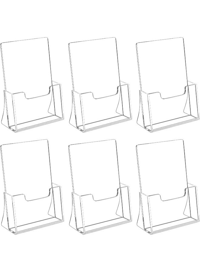 TPGP Brochure Holder 8.5 x 5.5 inches, Acrylic Flyer Holder with 6 Pack, Plastic Stands for Displaying Magazines, Pamphlets, Literature, Brochures, Booklets, Menu  - Image 1