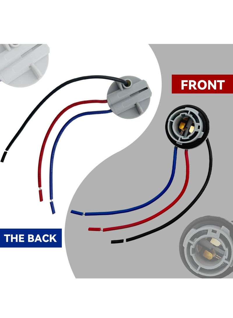 Zikra 4 PCS 1157 LED Bulbs Socket Holder Auto Car Plastic Waterproof Turn Signal Tail Stop Rear Brake Light Base Harness Plugs Connectors Pre-wired Wiring Sockets " - Image 4