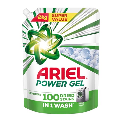 Ariel Power Gel Liquid Detergent for Front Load – 2Kg | Removes 100 Dried Stains in 1 Wash | Faster Dissolving | Long-Lasting Fragrance | Color Protection | At the price of Powders - Image 1