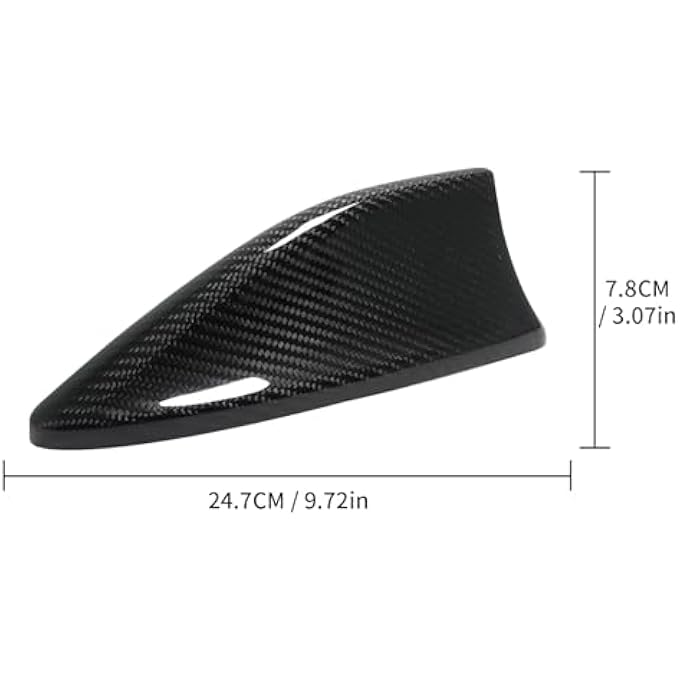 rayihni Compatible with Antenna Cover Shark Fin Trim Hood Real Carbon Fiber Automotive Roof Aerials for Subaru WRX 2015 2016 2017 2018 2019 2020 2021 2022 (Black) - Image 2