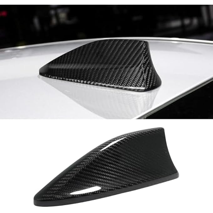 rayihni Compatible with Antenna Cover Shark Fin Trim Hood Real Carbon Fiber Automotive Roof Aerials for Subaru WRX 2015 2016 2017 2018 2019 2020 2021 2022 (Black) - Image 1