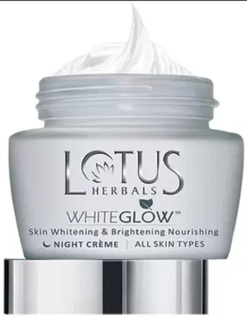 LOTUS HERBALS Lotus Herbals Whiteglow Skin Whitening  Brightening Nourishing Night Creme 60 G Pack Of 2120 G  - Image 1