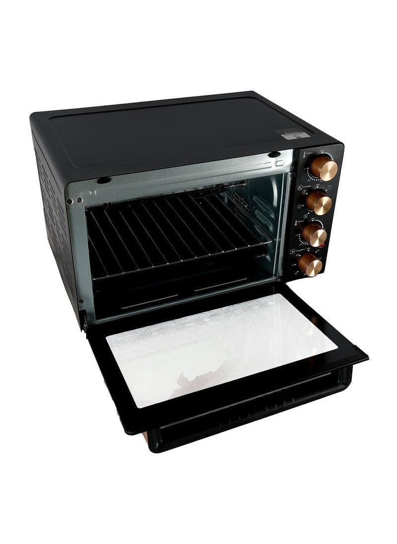 AFRA AFRA Electric Oven Toaster, 30L, 1500w Convection Rotisserie & Oven Lamp, 4 Knobs Tray, Rack, Handle, 7-Functions control, Adjustable Thermostat 70 to 250C, AF-3015OTBK, 2-Year Warranty  - Image 5