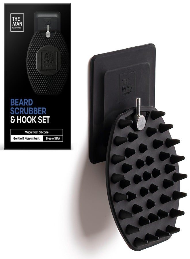 Vanibiss The Man Silicone Beard Scrubber for Men - Beard Brush & Beard Exfoliator for Men, Removes Beardruff & Deep Cleans, Beard Washing Brush, Beard Growth Accessories, Facial Beard Cleansing Brush (1 Set) - Image 1