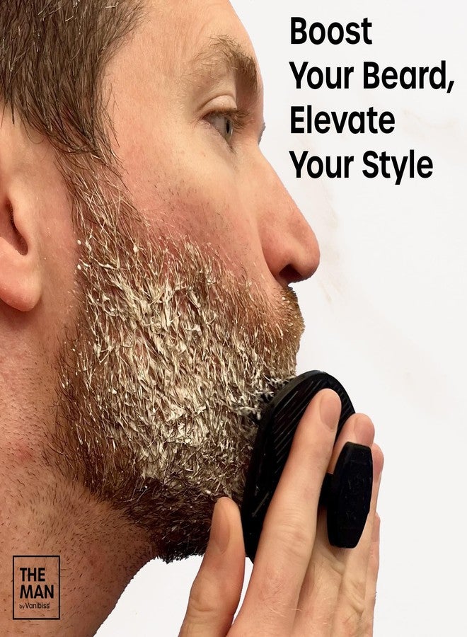 Vanibiss The Man Silicone Beard Scrubber for Men - Beard Brush & Beard Exfoliator for Men, Removes Beardruff & Deep Cleans, Beard Washing Brush, Beard Growth Accessories, Facial Beard Cleansing Brush (1 Set) - Image 3