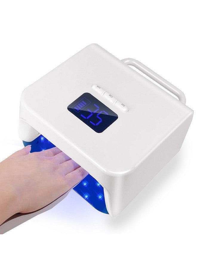 Lumcrissy Cordless Uv Nail Lamp 220W, Professional Led Nail Lamp With 48 Beads & Touch Display, Rechargeable Uv Light For Gel Nails Built-In 3-Timer Modes & Auto Sensor, Fast Curing Nail Dryer For Salon & Home - Image 1