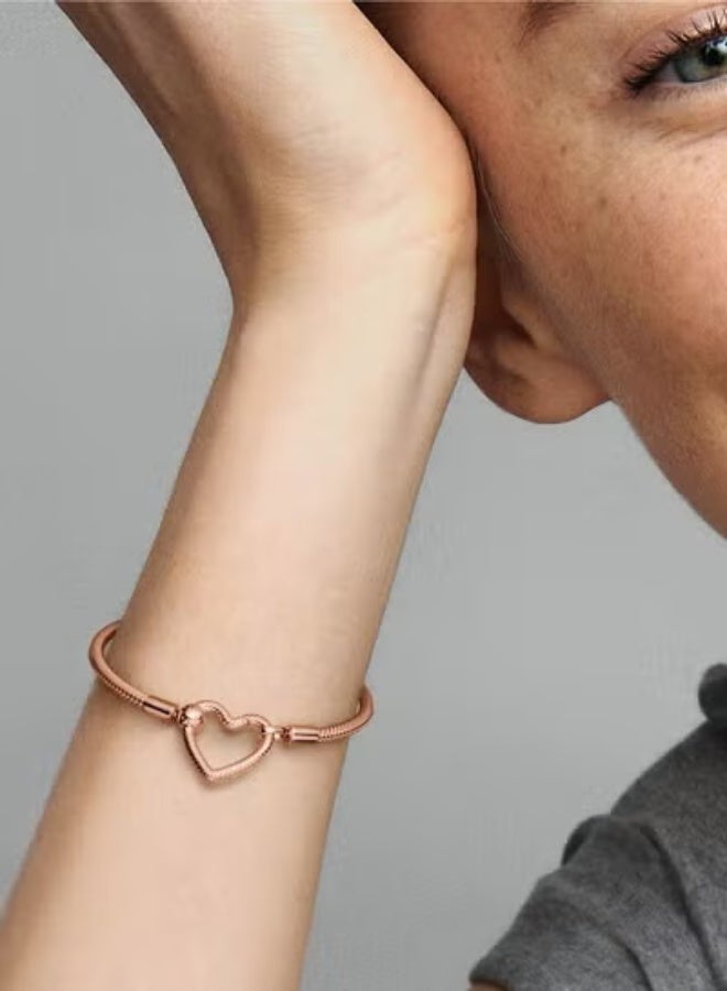 Chomel Heart shaped Chain Buckle Snake Bone Chain Bracelet 582257C00 - Image 2