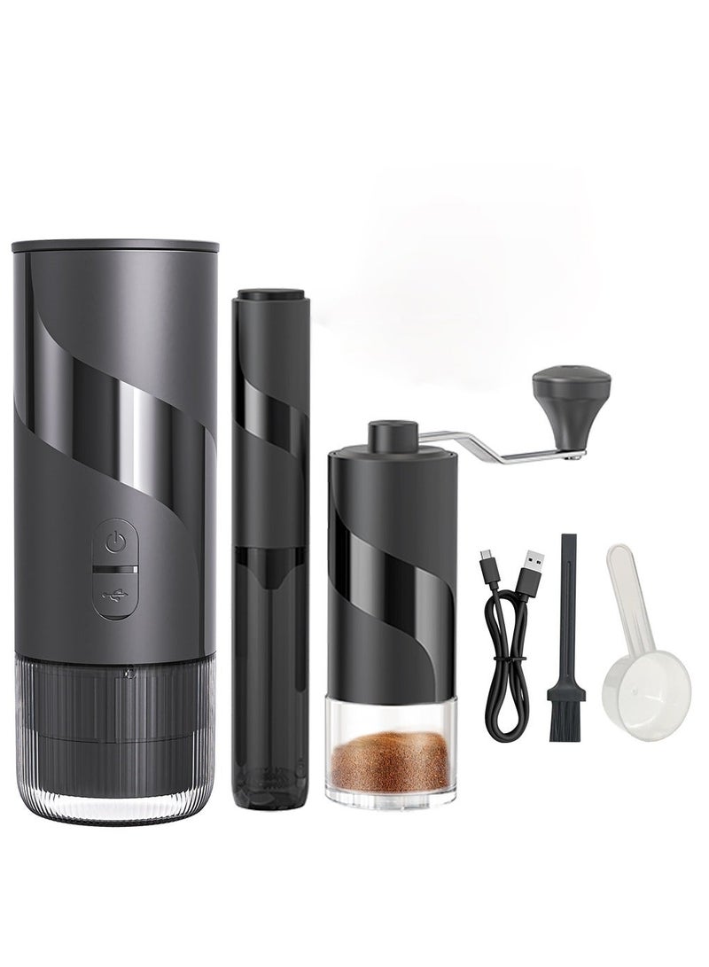 Ding Zap Portable Italian espresso machine, coffee grinder set, with travel bag, 20 bar wireless coffee machine, outdoor hot and cold coffee maker, suitable for coffee gifts, car travel, camping, hiking, coffee utensils, coffee machine - Image 2
