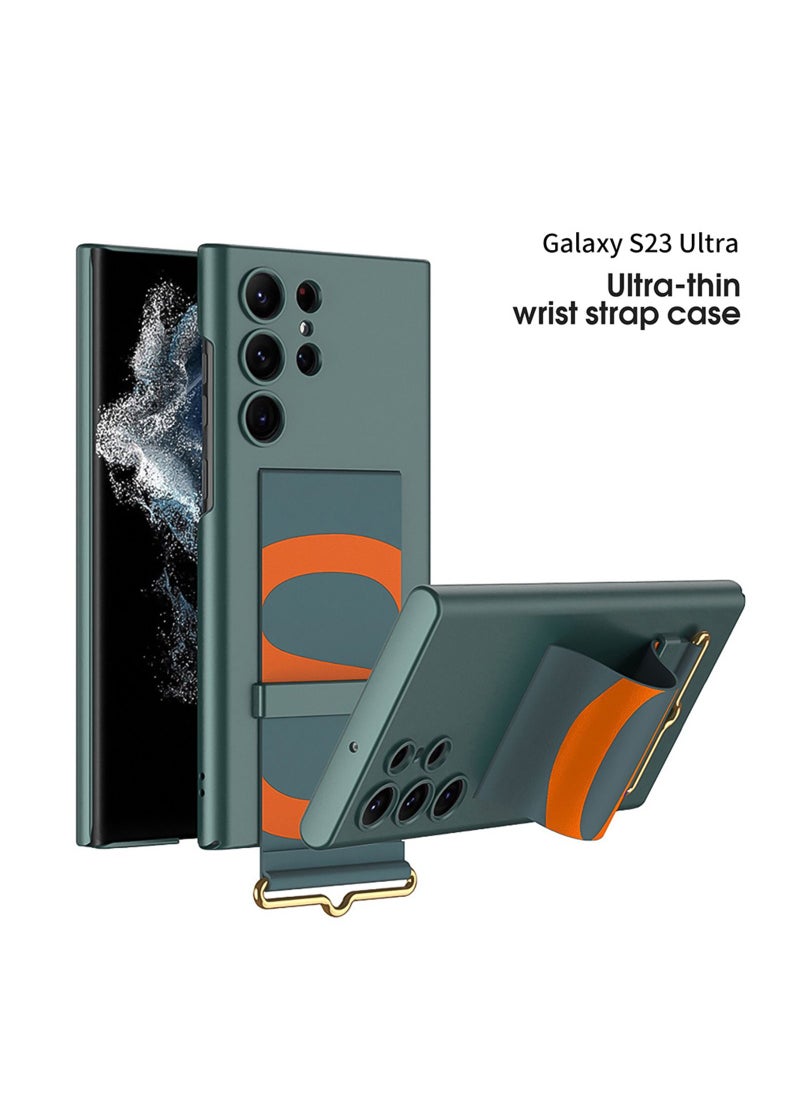 جي كي كي غطاء واقٍ مقاوم للصدمات مع سوار معصم لهاتف Galaxy S23 ، لون أخضر  - Image 1