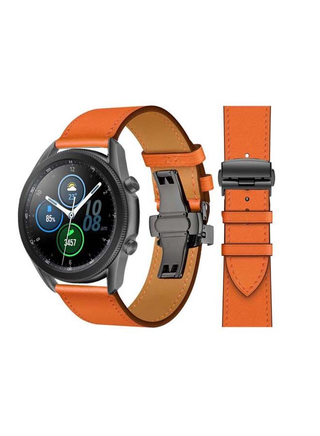 NIBEMINENT Genuine Leather Replacement Band for Samsung Galaxy Watch3 45mm Multicolour - Image 1