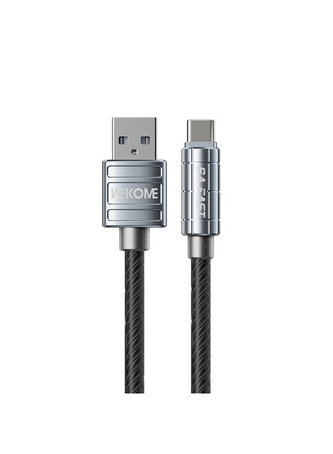 دبليو كيه WK WDC-203A 6A USB إلى كابل بيانات USB-C/TYPE-C ، الطول: 1M (أسود) - Image 1