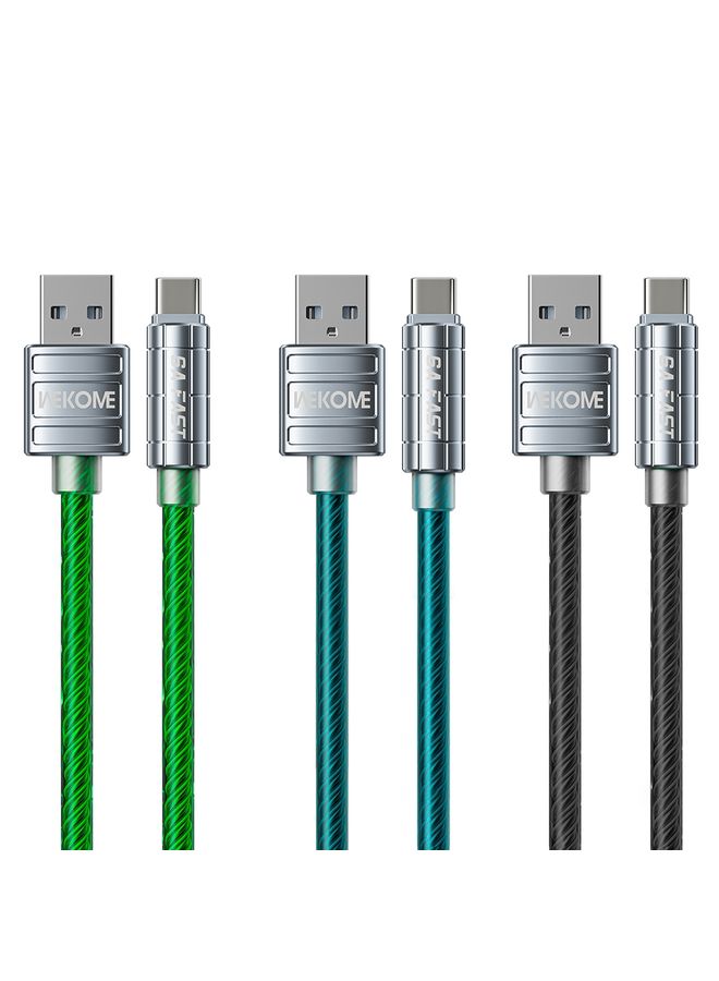 دبليو كيه WK WDC-203A 6A USB إلى كابل بيانات USB-C/TYPE-C ، الطول: 1M (أسود) - Image 2