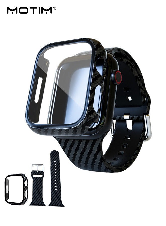 Motim Compatible with Apple Watch Band 41mm with Screen Protector Case, Shockproof Rugged Band Strap Wrist Band for iWatch Series 10/9/8/7 41mm with Bumper Case Cover  - Image 1