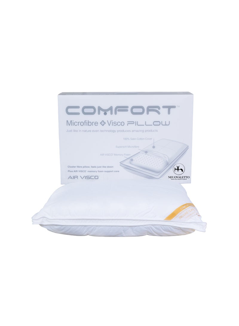 نيوفالييتو وسادة مريحة فاخرة، غطاء من الساتان، وألياف دقيقة فائقة النعومة، وإسفنج ميموري فوم من إير فيسكو - Image 1