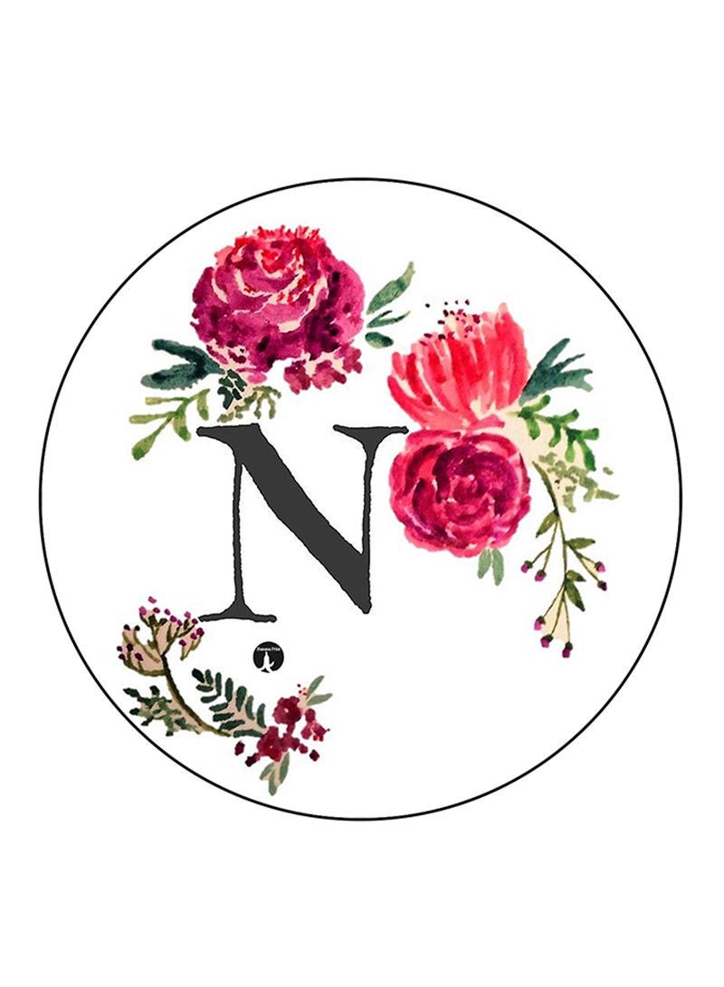 RKN Letter N Printed Mouse Pad  Multicolour
