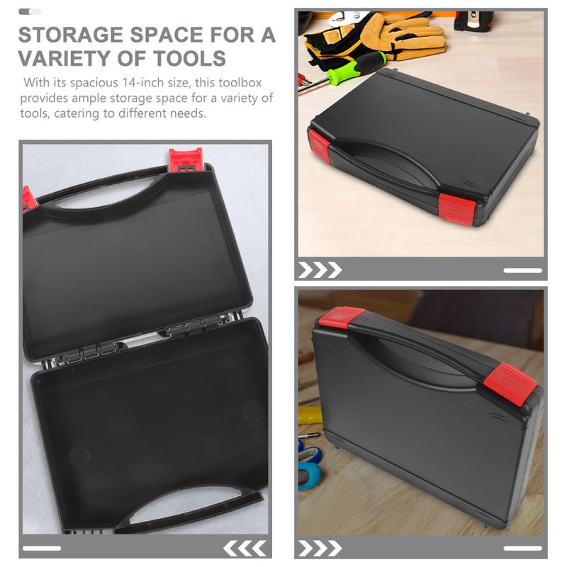 Small Black Waterproof Portable Tool Box Plastic Case Multifunction Electrician Tool Organizer - Image 4