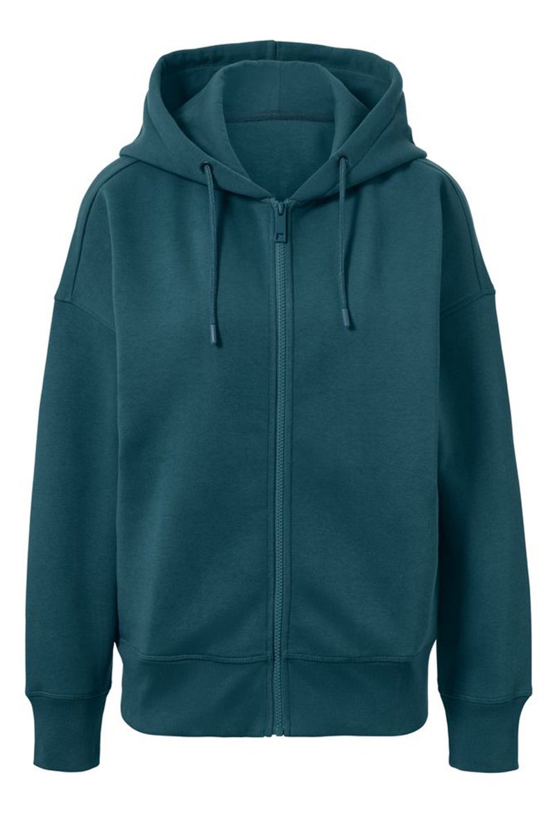 Tchibo ملابس رياضية نسائية بزي كامل بسحاب طويل الأكمام، أخضر مزرق - Image 2