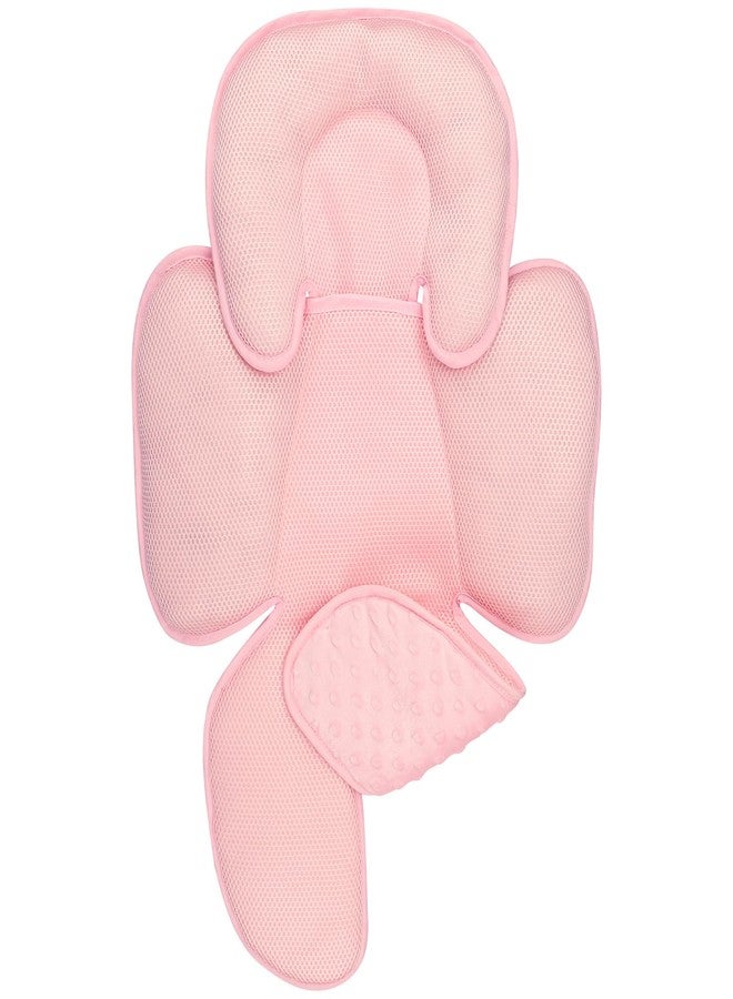 WINGHENLEE 2-in-1 Baby Carseat Head Support, Infant Car Seat Insert for Girls Boys, Soft Babies Neck Support and Body Cushion for Stroller, Baby Swing, Bouncer (Pink) - Image 1